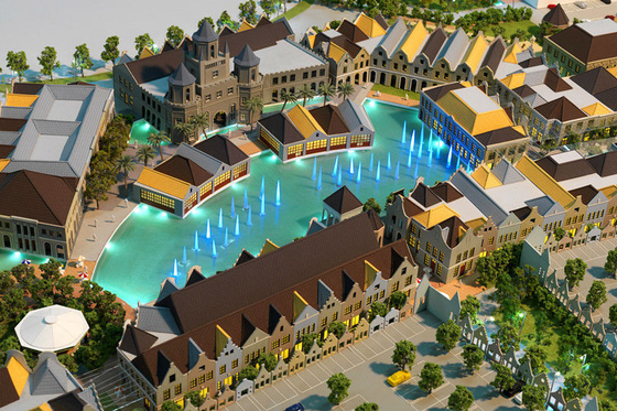 China Fabricante modelo arquitectónico miniatura, representación bastante residencial del edificio del parque proveedor