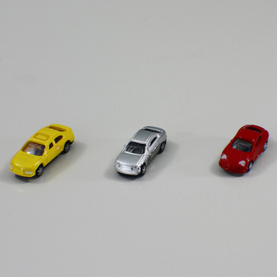 China Coches modelo de encargo de escala del 1:200 plástico, coche modelo colorido constructivo del borde de la carretera ferroviario proveedor
