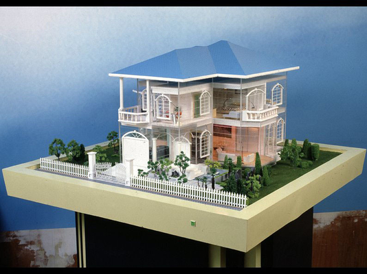 China Niza paisaje de acrílico del modelo de escala, encendiendo la disposición del edificio del chalet proveedor