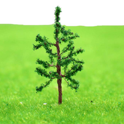 China Los modelos de escala arquitectónicos/los árboles modelo miniatura ponen verde el pino del árbol del metal de la avenida proveedor