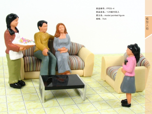 China FP25-4 interior 1:25 arquitectónicos escala modelo personas pintado figuras 7 cm proveedor