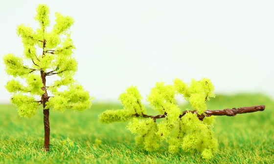 China R3813 Tren vía Avenida de árboles de diseños en miniatura modelo Chartreuse metálica árbol 3,8 cm proveedor