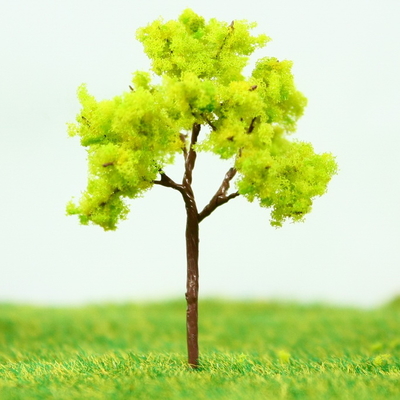 China Miniatura modelo árboles amarillo verde Avenida plantación cable Palm Tree 4,5 cm proveedor