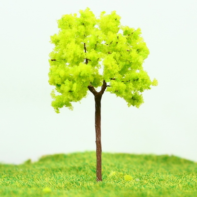 China Miniatura de OEM modelo árboles amarillo verde calle alambre árbol 7 cm proveedor
