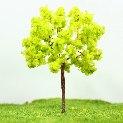 China Arquitectura en miniatura escala modelo árboles amarillo verde Avenida alambre árbol 9 cm proveedor