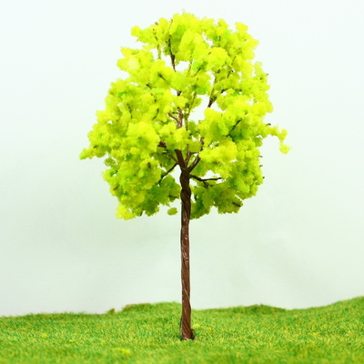 China Arquitectura en miniatura modelo árboles amarillo metálica verde árbol 11 cm proveedor
