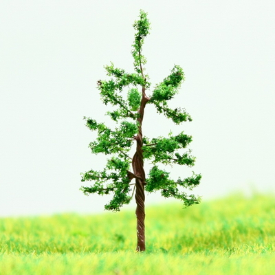 China Tren vía diseño en miniatura modelo árboles verdes Street Hoop de árbol de hilos pino 3,8 cm proveedor