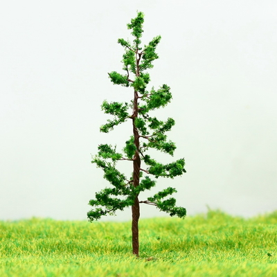 China N Gauge Railway diseño en miniatura modelo árboles verdes Avenida alambre árbol de pino 6,5 cm proveedor
