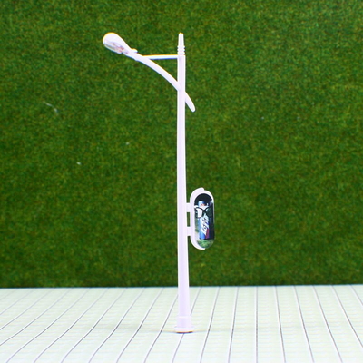 China Farol miniatura plástico del modelo de escala de la calle de la cartelera de RC100 6V para la disposición el 10cm del tren proveedor