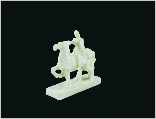 China MD06 De Jade blanco escultura 3D escala modelo Cavalier 3 * 3,2 cm proveedor