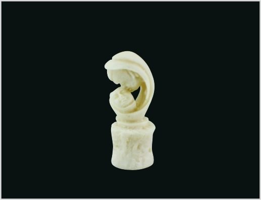 China Jade blanco escultura escritorio 3D escala modelo de madre e hijo 1.5 * 4 cm MD11 proveedor