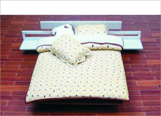 China CH06054 1:20 y 1:25 / 1:30 y 1:50 / 1:75 / 1:100 Custom cama cerámica arquitectónica modelo de muebles proveedor