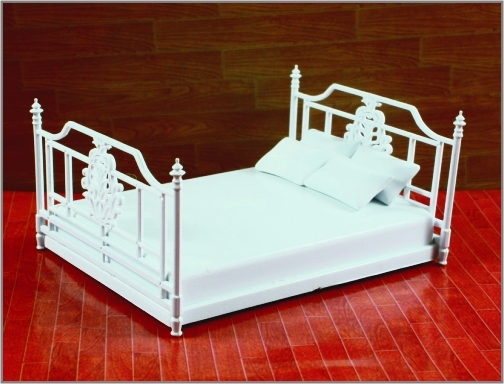 China Arquitectura Casas 3D modelo muebles antiguos Tribunal arte doble cama 1:20 y 1:25 y 1:30 proveedor