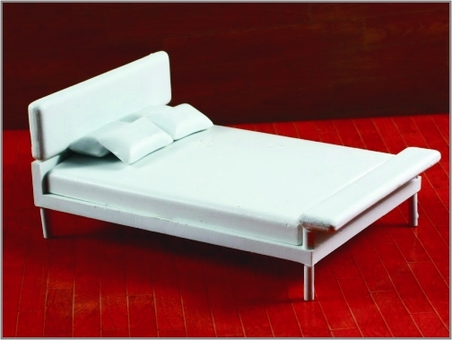 China OEM Thoth arquitectónico Casa modelo muebles modernos doble cama 1:20 y 1:25 y 1:30 proveedor
