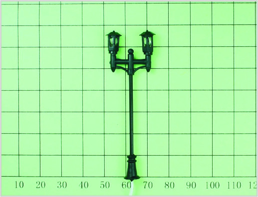 China T7 OEM bicéfala luminosa calle modelo farola 6,5 cm para diseño de tren proveedor