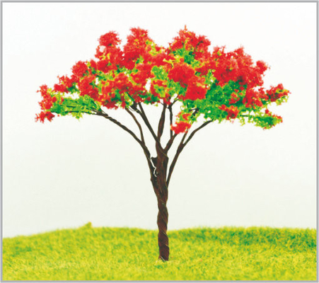 China árboles modelo miniatura del metal rojo del modelo del parque temático de los 9cm proveedor