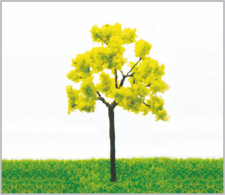 China árboles modelo miniatura arquitectónicos del metal amarillo de los 6.5cm en hecho a mano proveedor