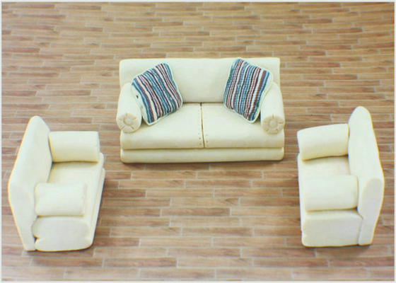 China Sofá interior de los muebles modelo arquitectónicos del color sólido para la casa de muñecas proveedor