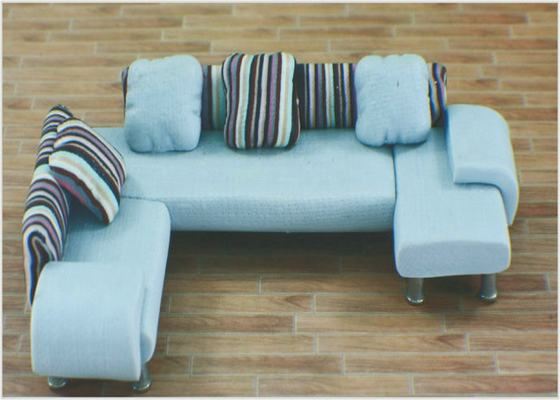 China Sofá de adornamiento interior de la cerámica de los muebles modelo arquitectónicos azules de la simulación de la moda proveedor