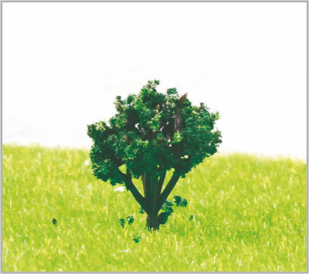 China árboles modelo miniatura hechos a mano plásticos de color amarillo oscuro del 1.8cm para la disposición del urbanismo proveedor