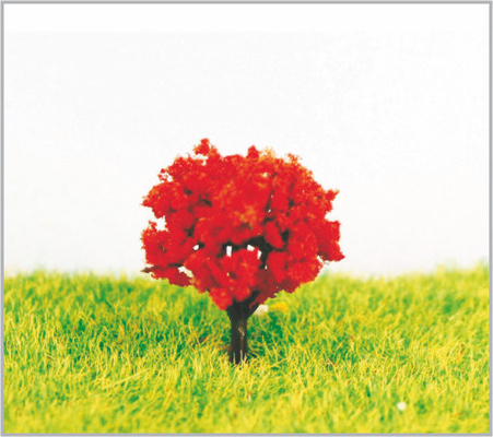 China árboles modelo miniatura rojos plásticos arquitectónicos de los 2.5cm proveedor