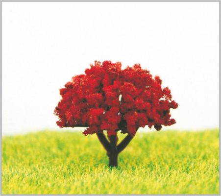 China Árboles modelo miniatura plásticos arquitectónicos los 3.5cm de encargo hechos a mano con la violeta proveedor