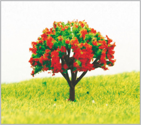 China Árboles modelo miniatura violetas plásticos hechos a mano rojos de S40 los 4.5cm proveedor