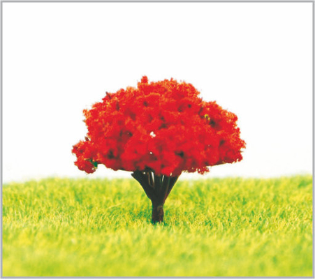 China árboles modelo miniatura plásticos arquitectónicos de encargo rojos de los 3.5cm en hecho a mano proveedor
