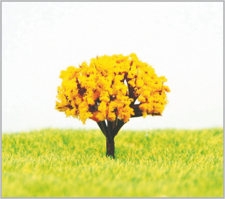 China árboles modelo miniatura plásticos arquitectónicos amarillos de encargo de los 3.5cm proveedor