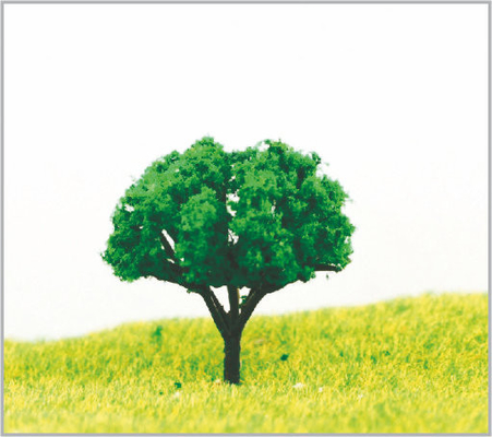 China Árbol de encargo hecho a mano del modelo de la miniatura del verde los 4.5cm proveedor