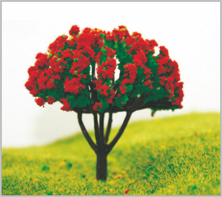 China árboles modelo miniatura plásticos arquitectónicos rojos de encargo de los 8cm proveedor