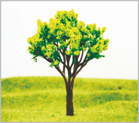 China árboles modelo miniatura plásticos arquitectónicos de encargo verdes del 12cm en hecho a mano proveedor