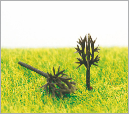 China HO árbol plástico los 3.5cm de Roces del borde de la carretera modelo miniatura de los árboles de la disposición del ferrocarril de la escala G35 proveedor
