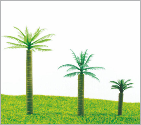 China HB50/HB60/HB35 OEM HO tren diseño en miniatura modelo árboles coco árboles de 6 cm a 5 cm y 3,5 cm proveedor