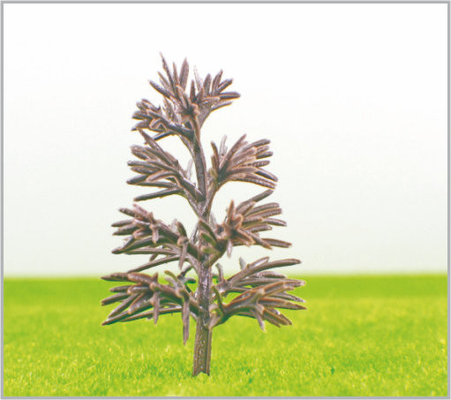 China B9536 OEM miniatura modelo árboles pirámide plástico verde amarillo tronco 9.5 cm proveedor