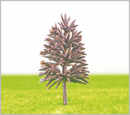 China B7828 OEM miniatura modelo árboles pirámide plástico verde amarillo tronco 7,8 cm proveedor
