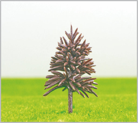 China B6823 OEM miniatura modelo árboles pirámide plástico verde amarillo tronco 6.8 cm proveedor