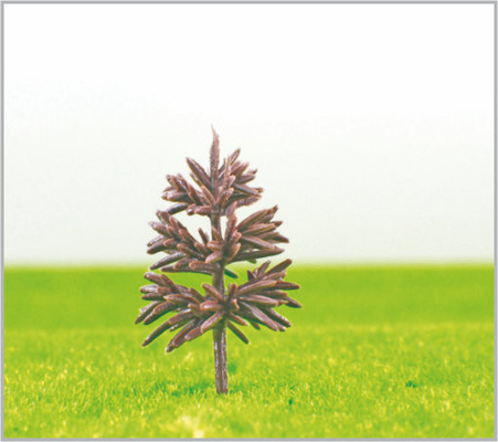 China B5818 OEM miniatura modelo árboles pirámide plástico verde amarillo tronco 5,8 cm proveedor
