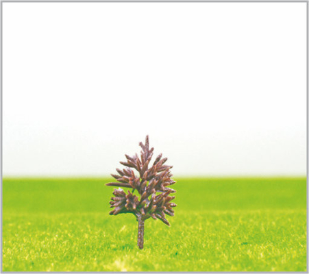 China B3812 OEM miniatura modelo árboles pirámide plástico verde amarillo tronco 3,8 cm proveedor