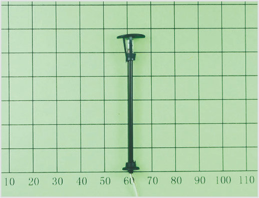 China T5 6,5 CM personalizado encabezada por un caballo Street luces modelo plástico Lamp Post para diseño de ferrocarril proveedor
