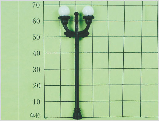 China T9 Personalizada dos puntas modelo plástico farola Post para diseños de ferrocarril 7 cm proveedor