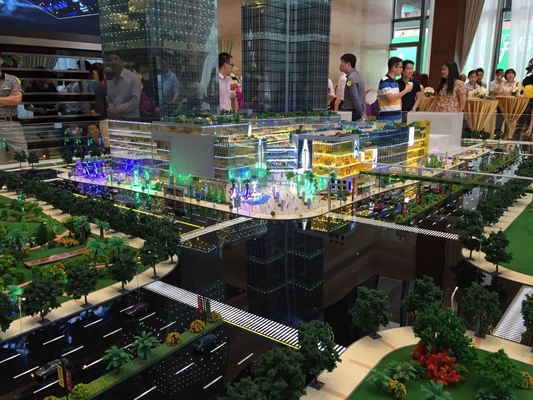 China Contenga el fabricante modelo arquitectónico miniatura con el sistema de iluminación proveedor