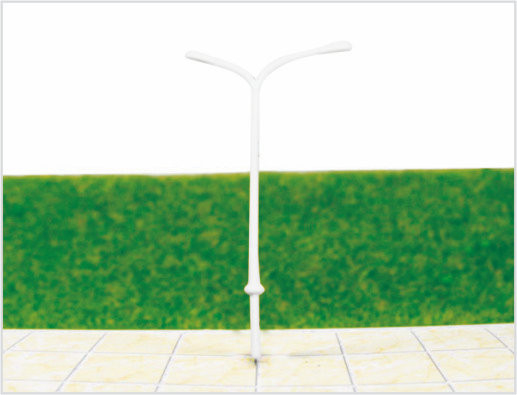 China ML500 Personalizado 6V dos puntas caballo Street luces modelo plástico Lamp Post para diseño de ferrocarril proveedor