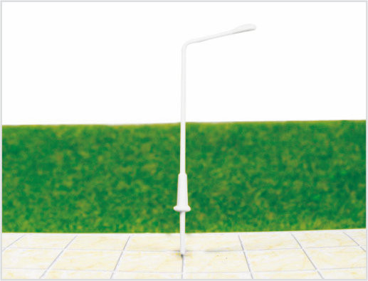 China ML500 Personalizado 6V cabeza única calle luces plástico modelo Lamp Post para diseños de ferrocarril proveedor