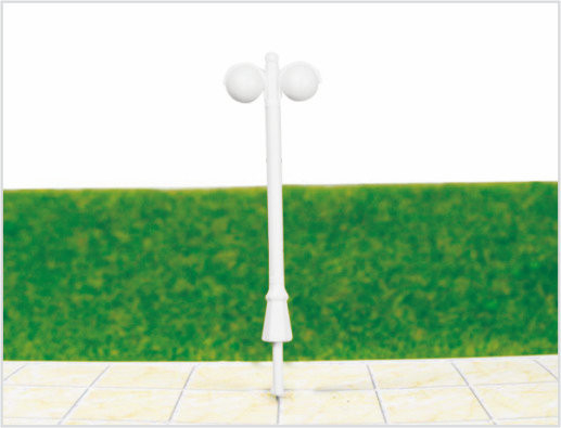 China ML500 Personalizado 6V encabezada por solo luces de jardín plástico modelo Lamp Post para diseños de ferrocarril proveedor