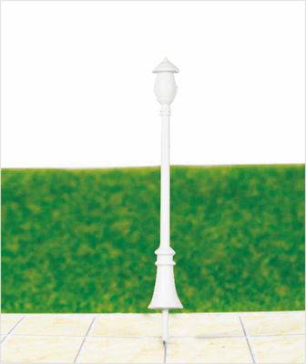China Jardín de cabeza solo de 6V ML300 personalizado luces plástico modelo Lamp Post para diseños de ferrocarril proveedor