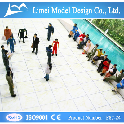 Figuras modelo hechas a mano de la gente del proyecto arquitectónico para el profesional del modelo del tren proveedor