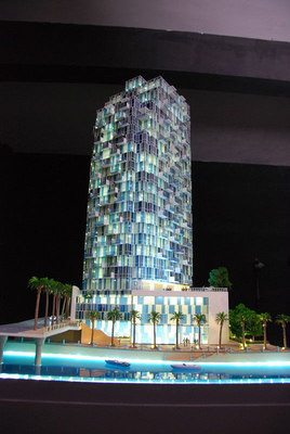 Modelshobbies arquitectónico miniatura entrena a los modelos, modelo comercial de la disposición del edificio proveedor
