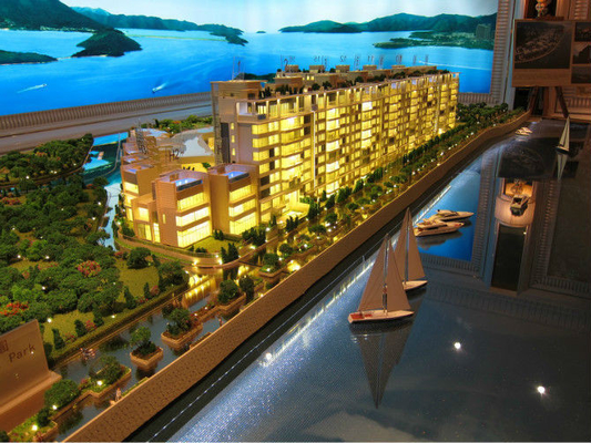 Modelshobbies arquitectónico miniatura entrena a los modelos, modelo comercial de la disposición del edificio proveedor