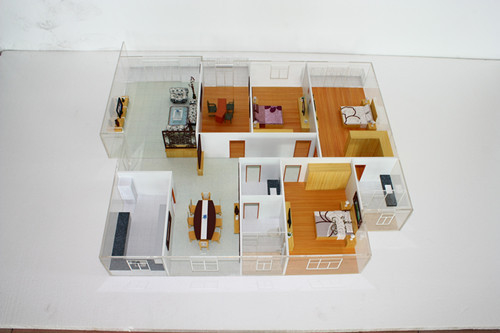 Fabricante modelo arquitectónico interior, modelo durable de la disposición de la casa proveedor